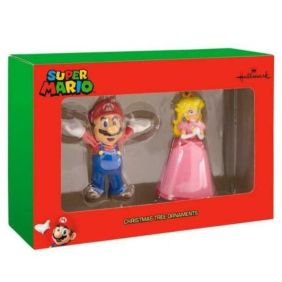 New! Super Mario Bros. Hallmark Christmas Ornament Set 2019 Nintendo Games - Picture 1 of 2